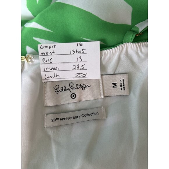 Lilly Pulitzer Palm Boom Boom Jumpsuit Size M Kelly Green Palm Wide Leg Tropical - Picture 2 of 13